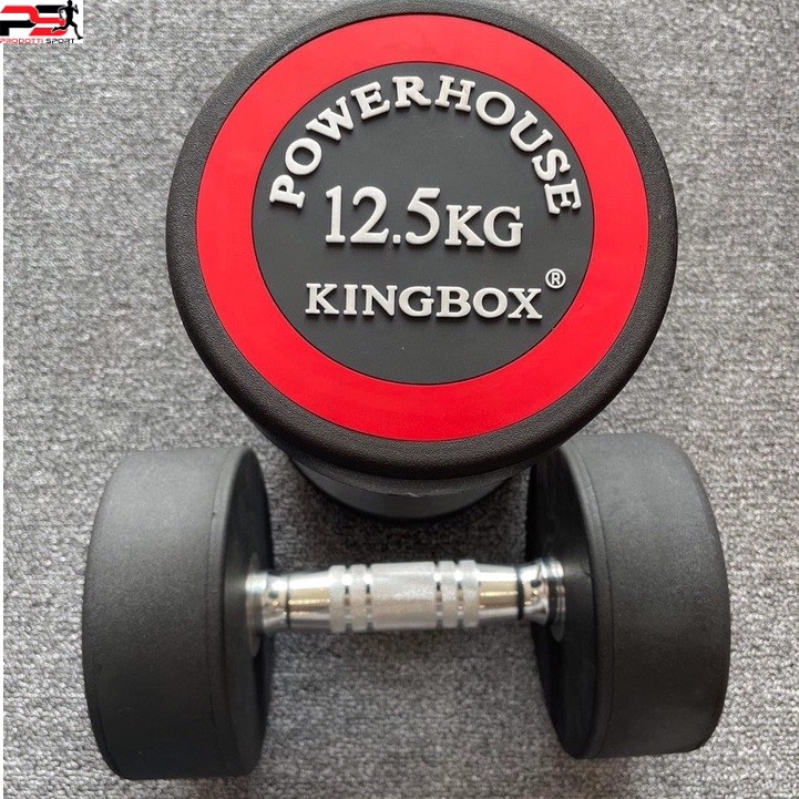 Tạ tay kingbox 2,5kg-5kg-7.5kg-10kg-12.5kg-15kg-17.5kg-20kg-22.5kg lõi gang đặc bọc cao su nhập khẩu