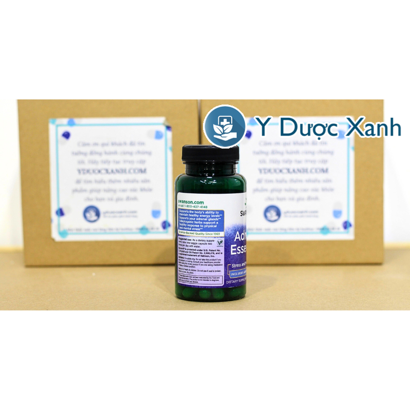 [Hàng Quốc Tế] SWANSON ADRENAL ESSENTIALS, 60 viên, Hỗ trợ căng thẳng và tâm trạng cho người lớn