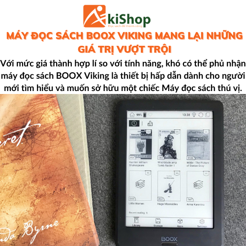 Máy đọc sách Onyx Boox Viking kèm cover