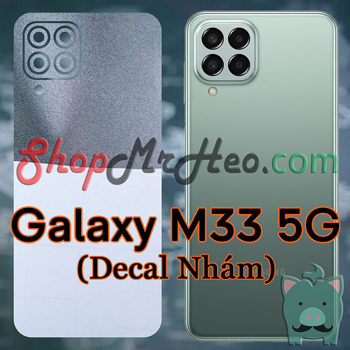 Skin Dán Mặt Sau Lưng Samsung Galaxy M33 5G (Carbon, Hình Hộp, Nhám, Vân Da, Nhôm Xước)