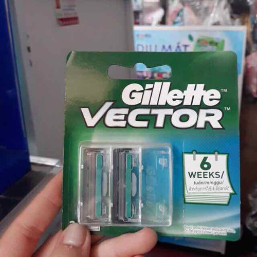2 cái lưỡi dao cạo râu lưỡi kép Gillette Vector