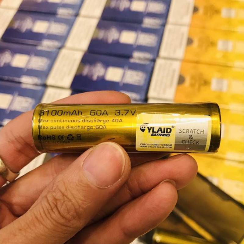 (2 viên) PIN SẠC CYLAID vàng 18650 3100mAh 60A 3.7V