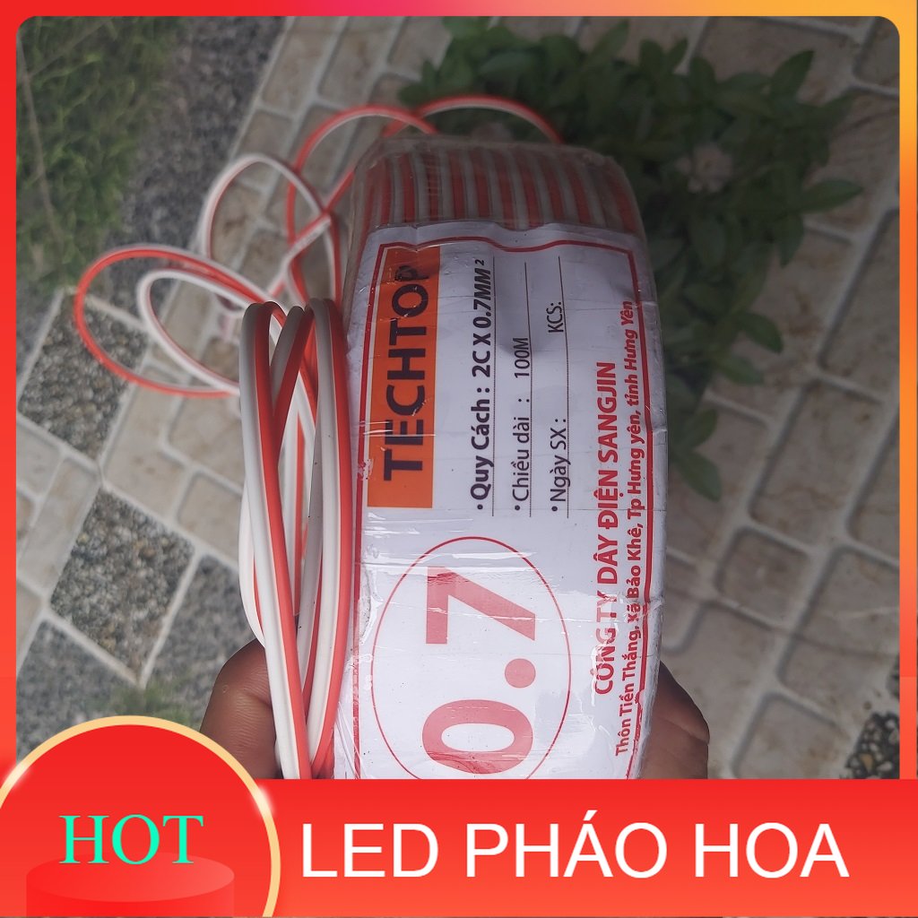 Dây điện súp đôi đỏ trắng 2×0,70 mm