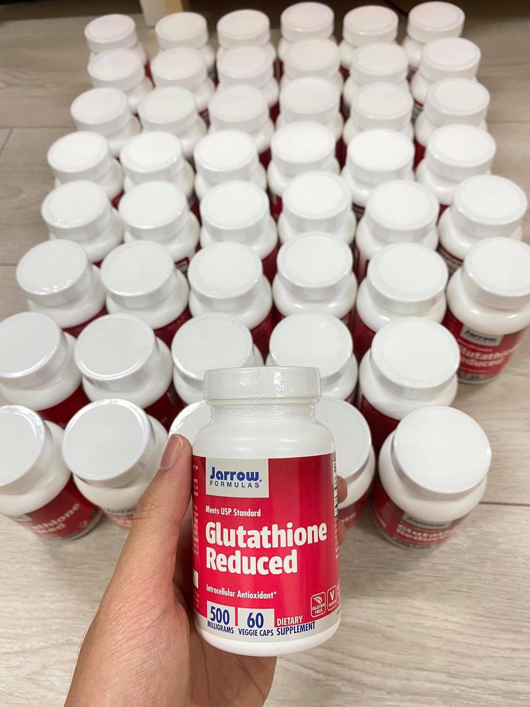 trắng da Glutathione Reduced Jarrow Formulas 60 viên