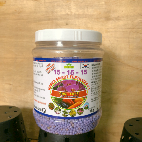 Phân tan chậm thông minh hàn quốc npk 15-15-15 hộp 01kg