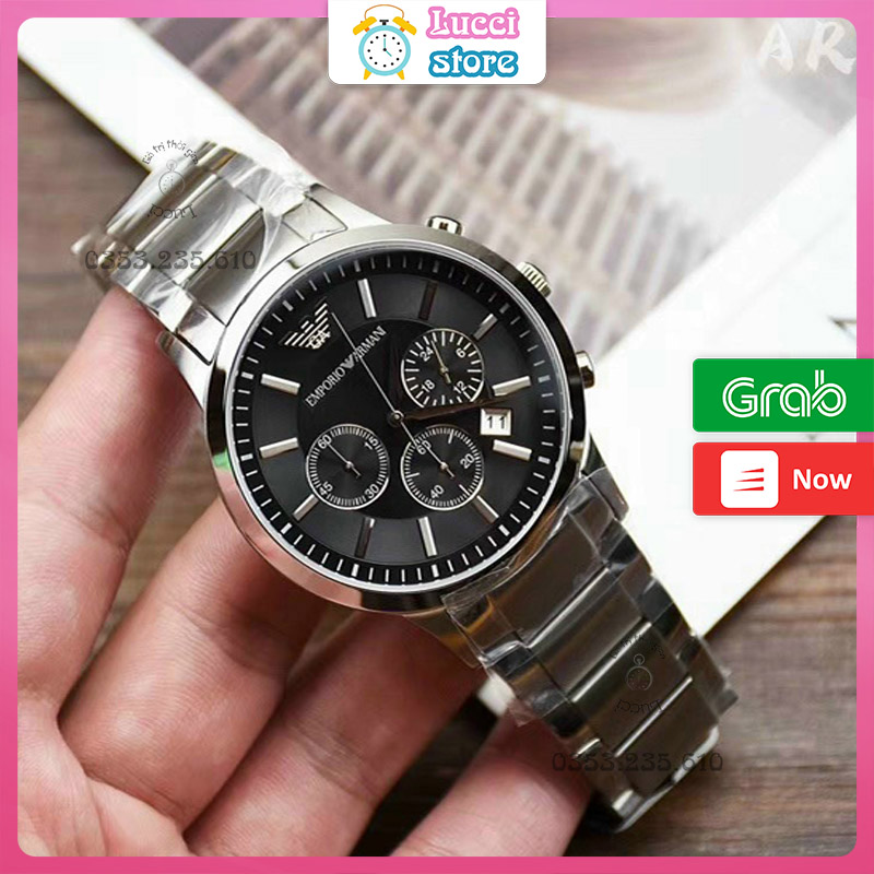 Đồng Hồ Armani Nam 6 Kim, Dây Thép Đúc Đặc Không Gỉ