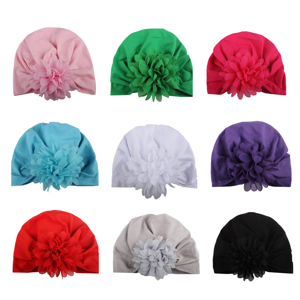 Mũ turban hoa cho bé gái