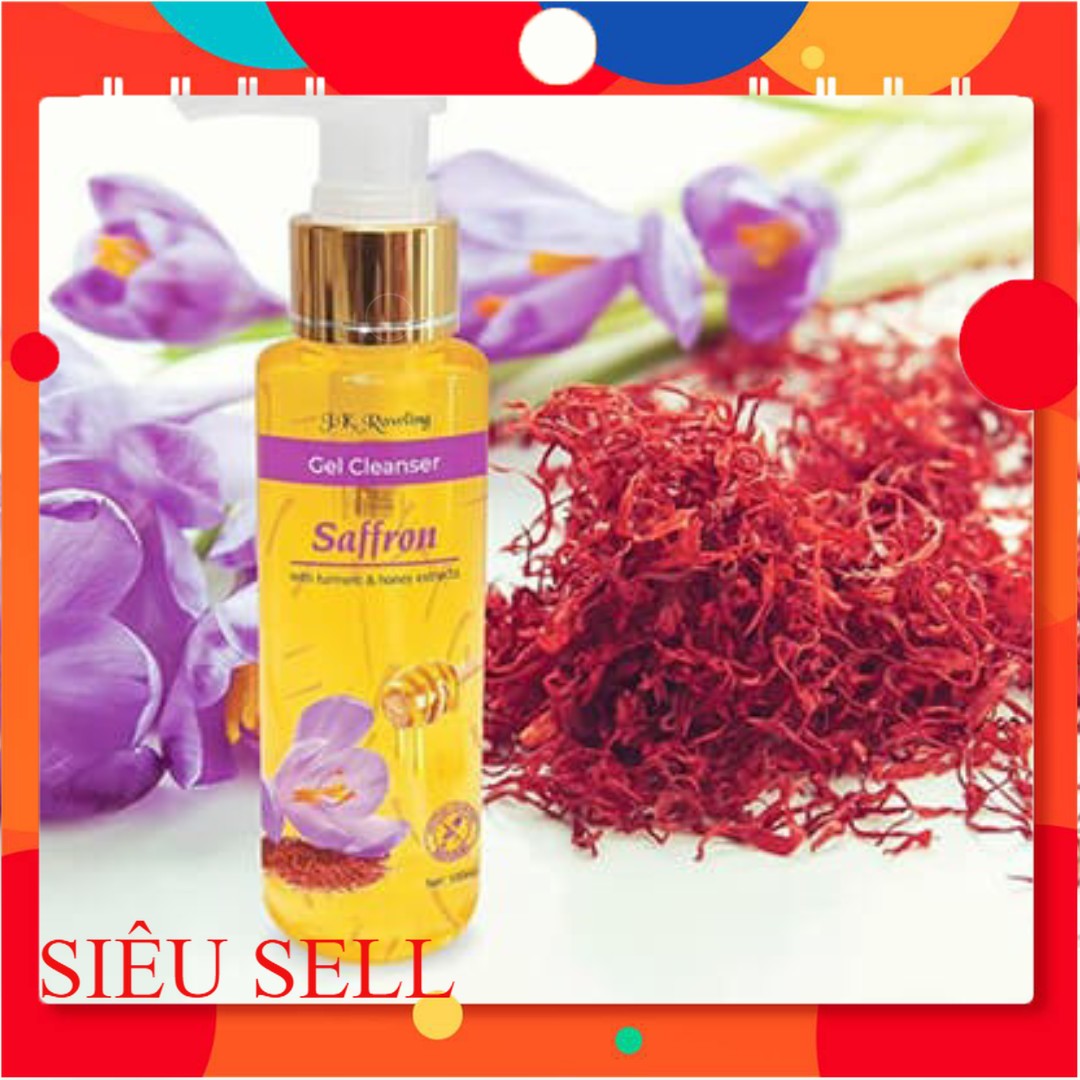 Sữa rửa mặt saffron gel cleanser j.k rowling 100ml nghệ tây , mật ong khử thâm nám ,chống oxi hóa , cấp ẩm , sản sinh collagen cho da mềm mịn căng bóng