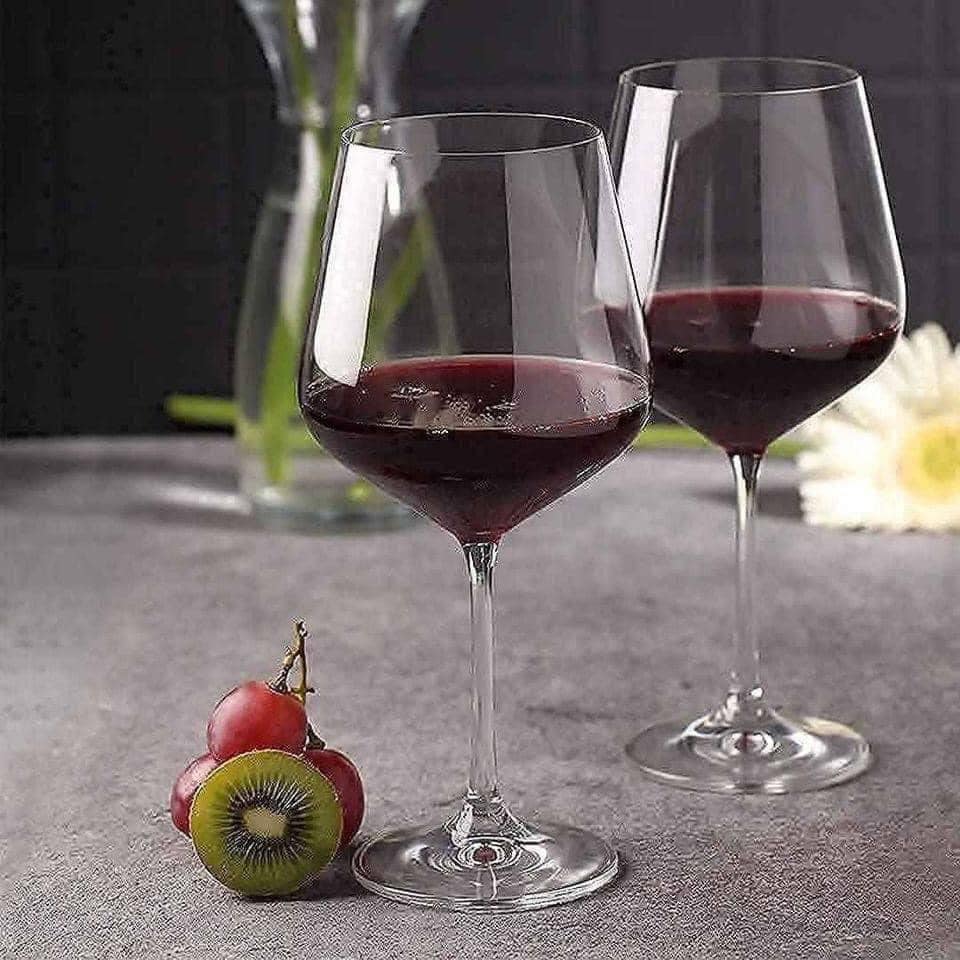 Set 6 ly vang đỏ pha lê cao cấp Bohemia Crystal Sandra 570ml