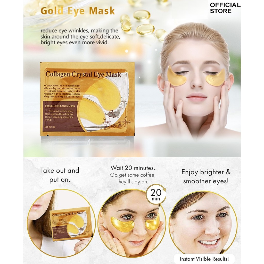 [HCM][COMBO 10 MIẾNG] Mặt Nạ Mắt Tinh Chất Collagen Vàng Hàn Quốc