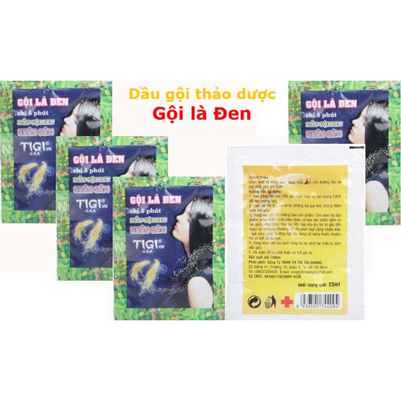 [Dầu gội đen tóc - Gội là đen TiGi Nhân Sâm