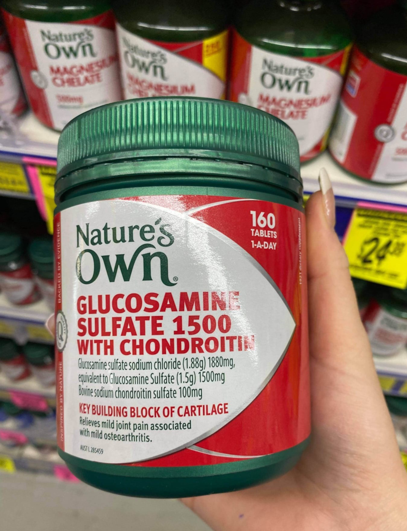 xương khớp Nature's Own Glucosamin Chondroitin 160 viên