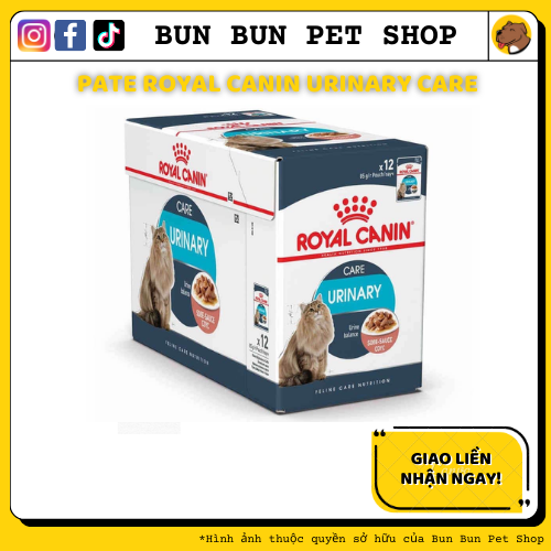 Hộp 12 gói Pate Royal Canin Urinary Care hỗ trợ tiết niệu cho mèo