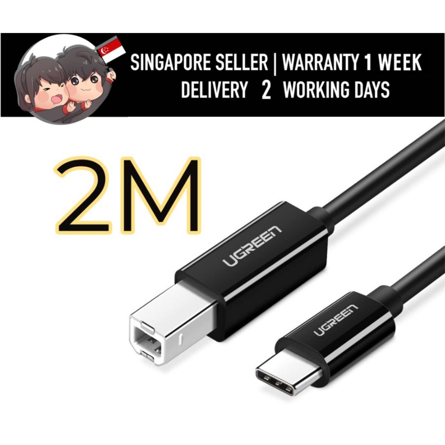 Cáp USB Type C to USB-B Printer Chính Hãng Ugreen 50446 40417 Cao Cấp US241