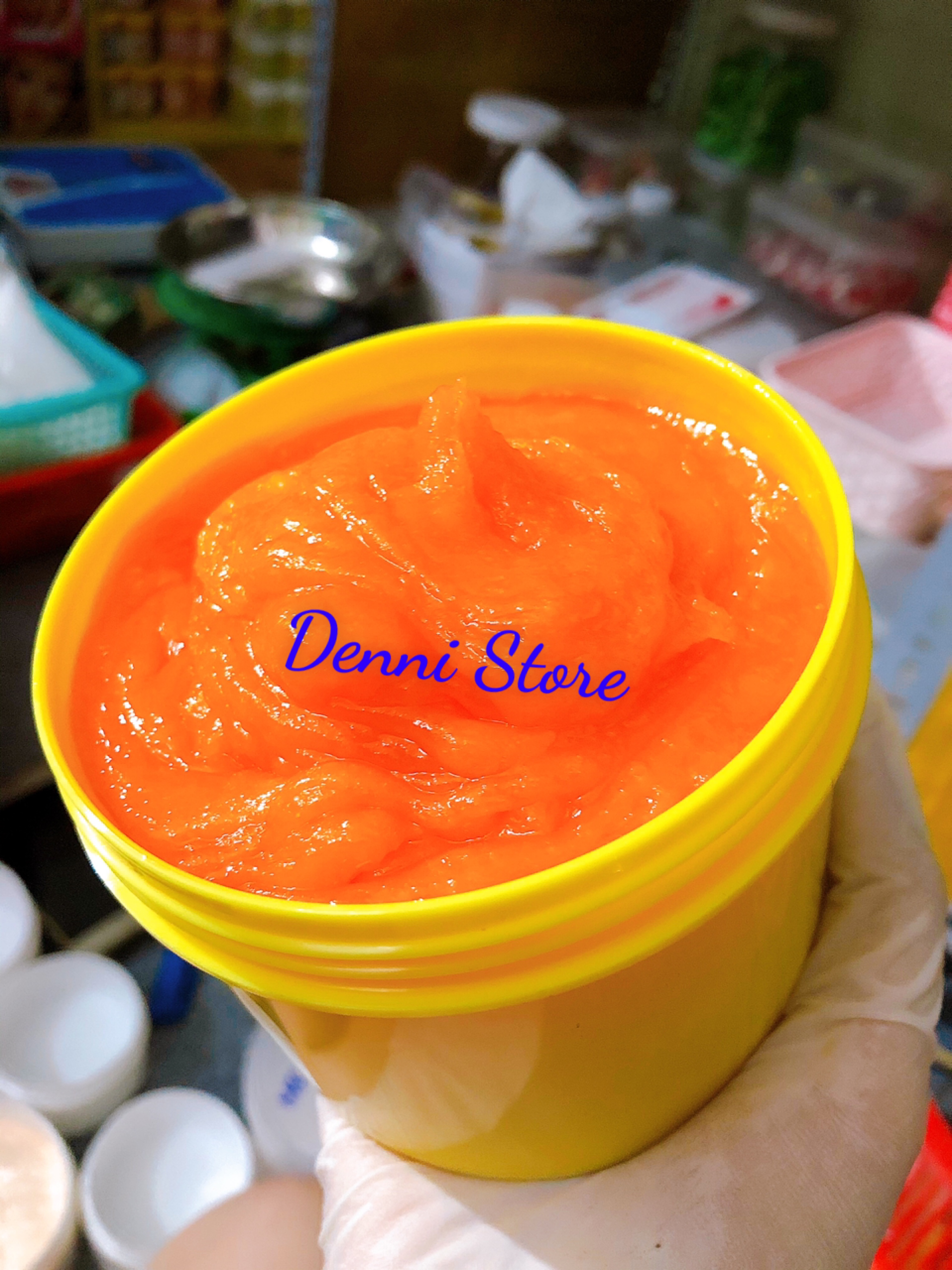 Lẻ hủ 500g kem collagen tươi màu cam