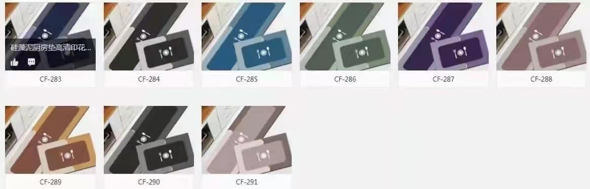 Thảm nhà bếp bộ 2 silicon chống trượt siêu thấm hút cao cấp, thảm lau chân nhà bếp siêu thấm nước đẹp cute nhã nhặn