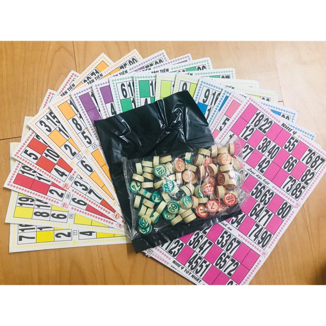 [HCM]Bộ Lô Tô 90 Số (Gỗ - Giấy)