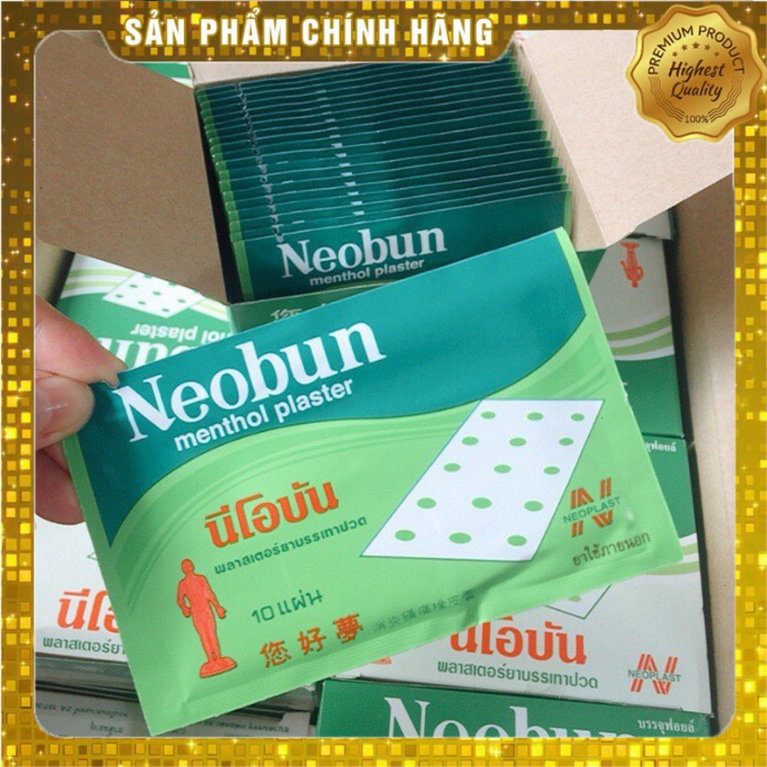 Miếng dán neobun thái lan giảm đau nhứt hiệu quả mẩu mới rhinosan