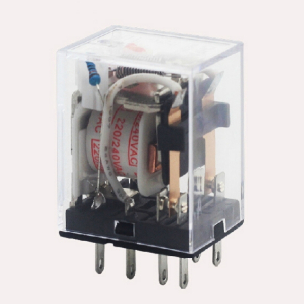 [HCM]Relay kiếng MY2N-J, relay trung gian 8 chân dẹp nhỏ điện áp 12VDC, 24VDC, 220VAC dùng chân đế PYF08A