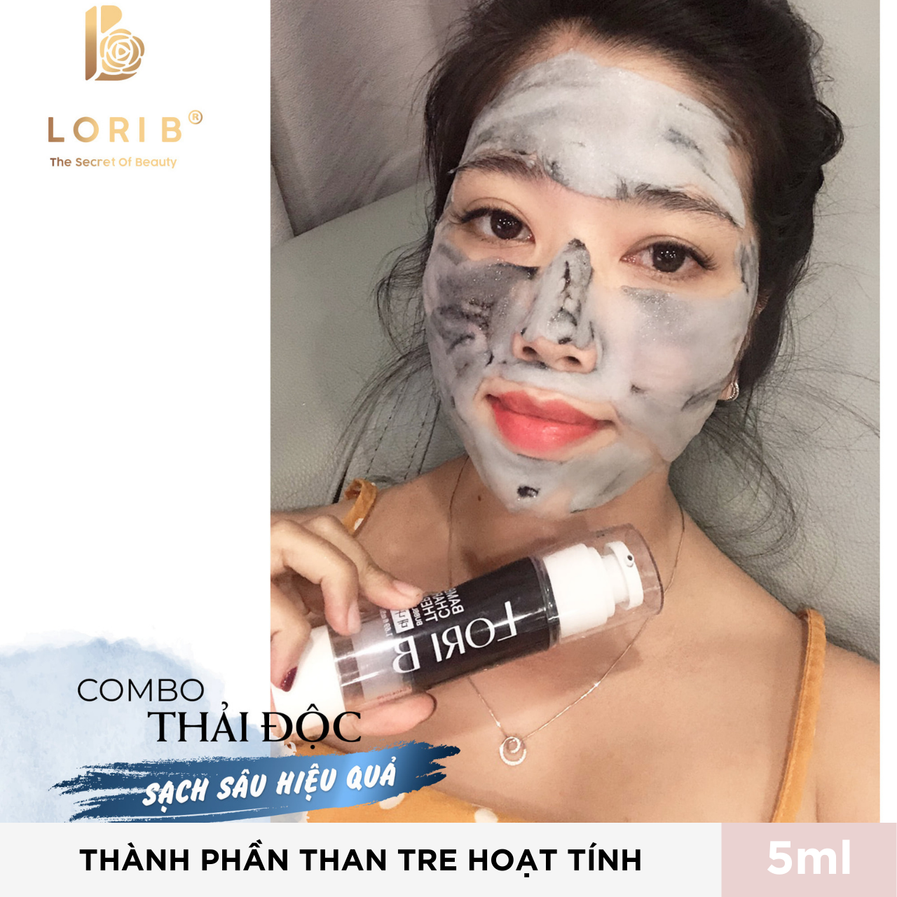 [HCM]Mặt Nạ Than Tre Sủi Bọt Thải Độc Lori B 5ml