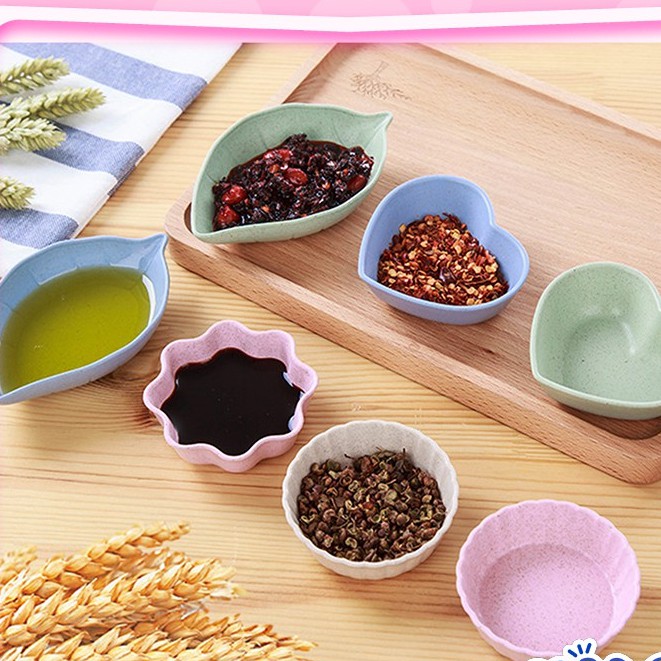 Set 3 Bát ăn dặm lúa mạch mini hình hoa lá