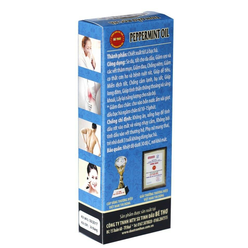 TINH DẦU BẠC HÀ BÉ THƠ NGUYÊN CHẤT CHAI 50ML