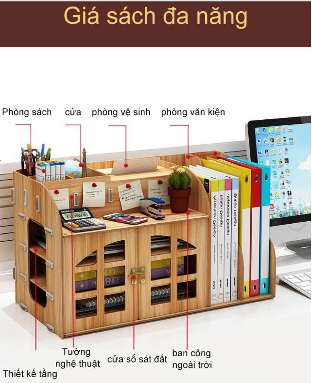 Euro quality Giá sách đa năng Biệt Thự Lớn