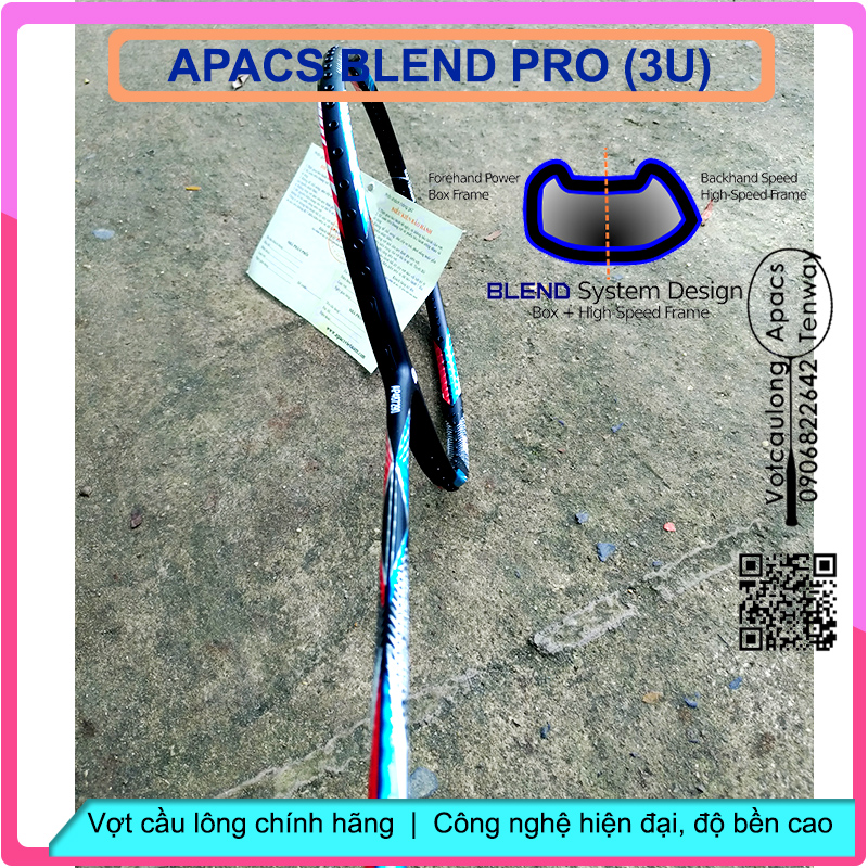 [HCM]TangLuoi_Vợt cầu lông Apacs Blend Pro – Power Plus (3U) | Công thủ linh hoạt