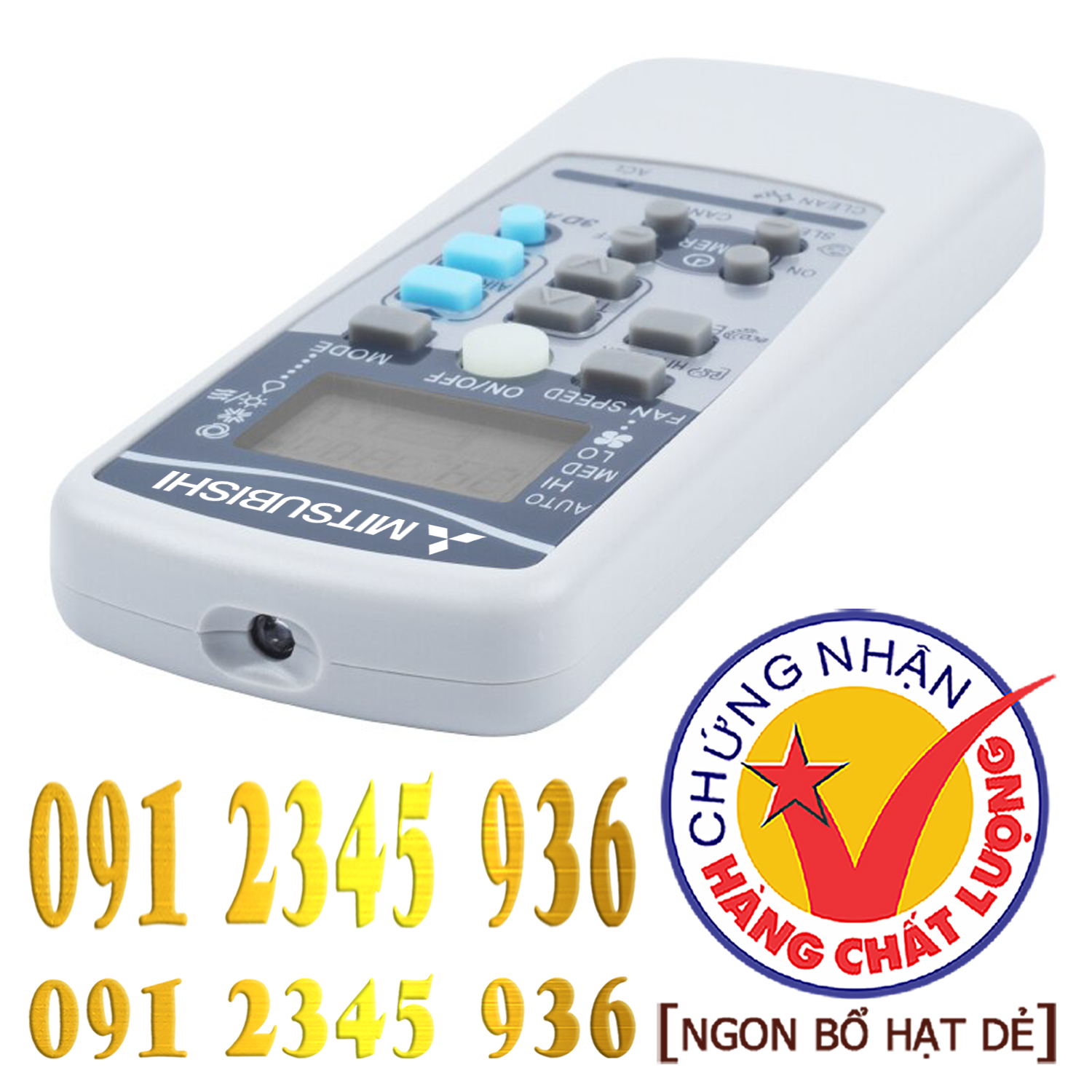 Điều khiển MITSUBISHI [HÀNG ĐẸP] cho điều hòa. (Mẫu số 2)