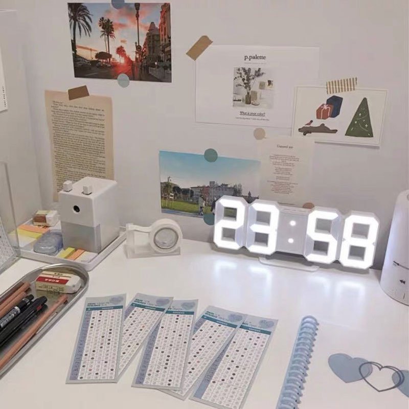 Đồng hồ LED treo tường, để bàn 3D Smart Clock.