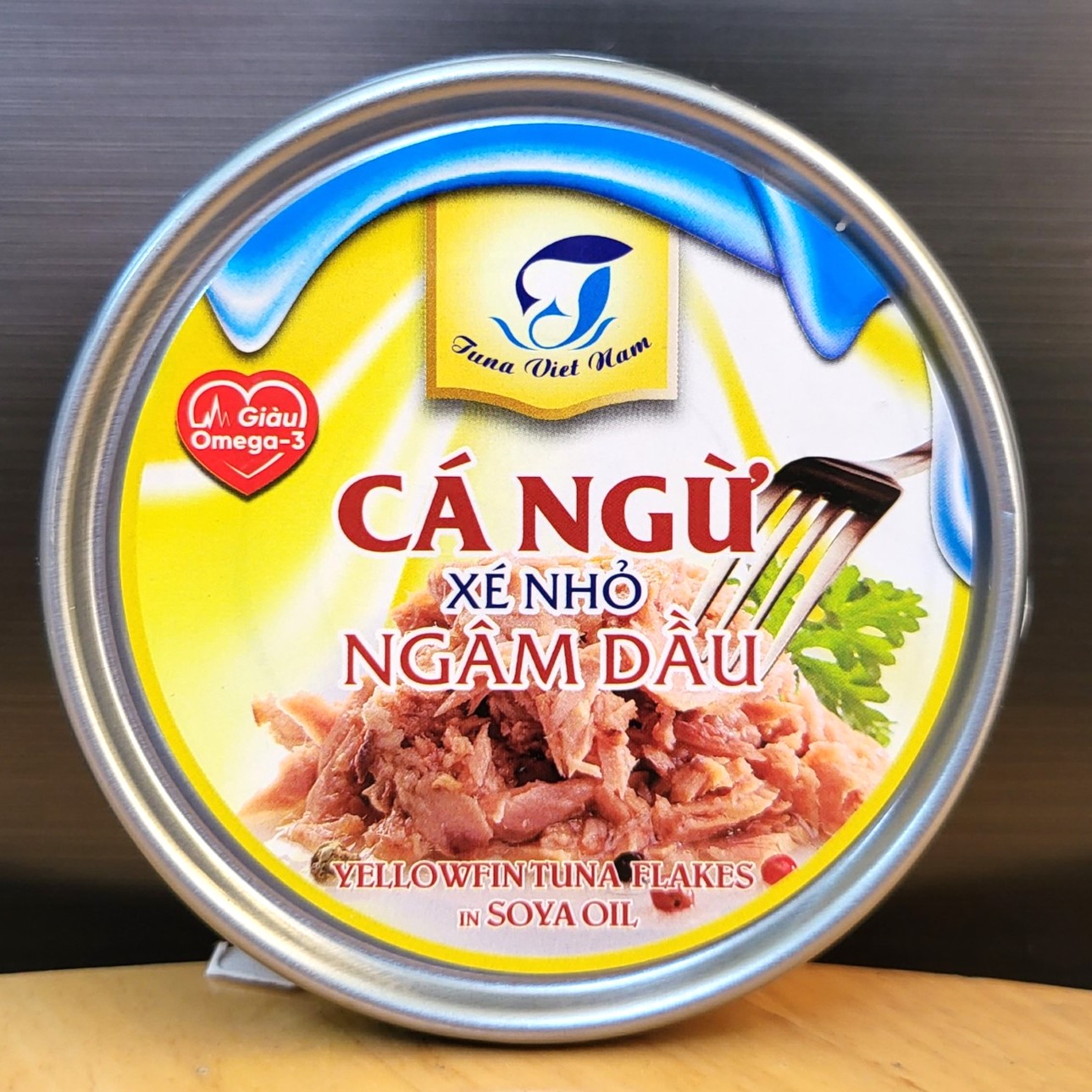 Hộp vàng 140g - cá ngừ xé nhỏ ngâm dầu tuna viet nam tuna viet nam yellowfin tuna flakes in soya oil