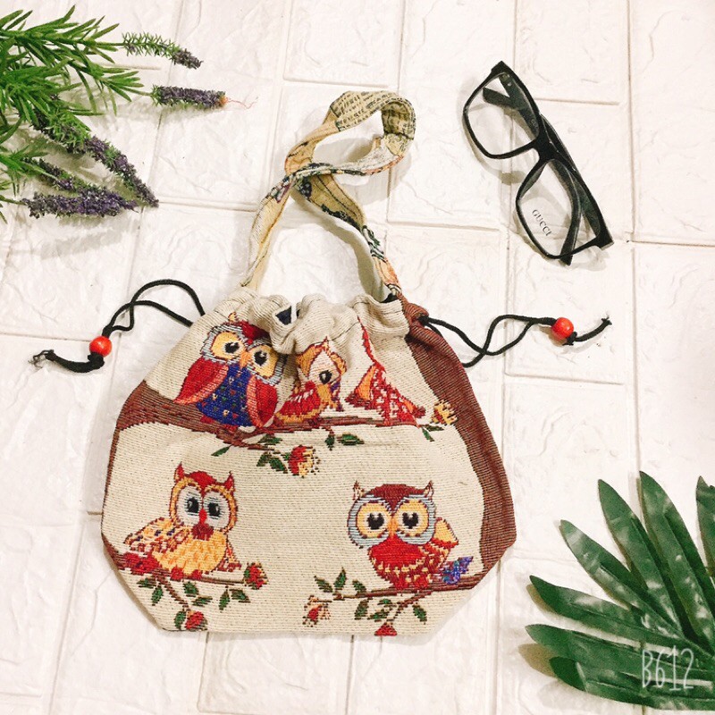 Túi Rút Thổ Cẩm Có Dây Đeo Chéo