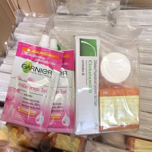 [HCM]Bộ kem nám trắng da garnier thái lan sét 5 món