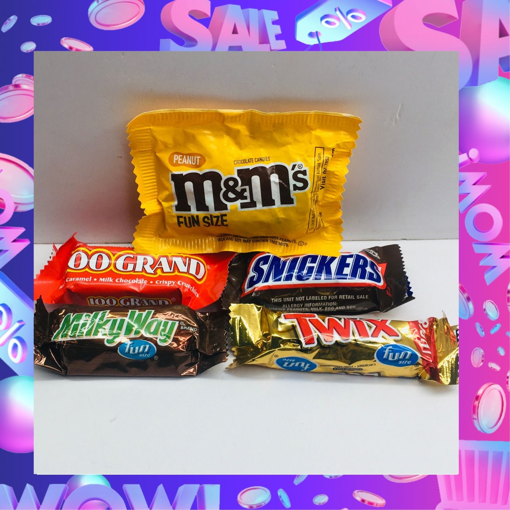 Socola Mỹ 5 loại Snickers 100Grand Twix Milky Way M&M Peanut đậu phộng USA