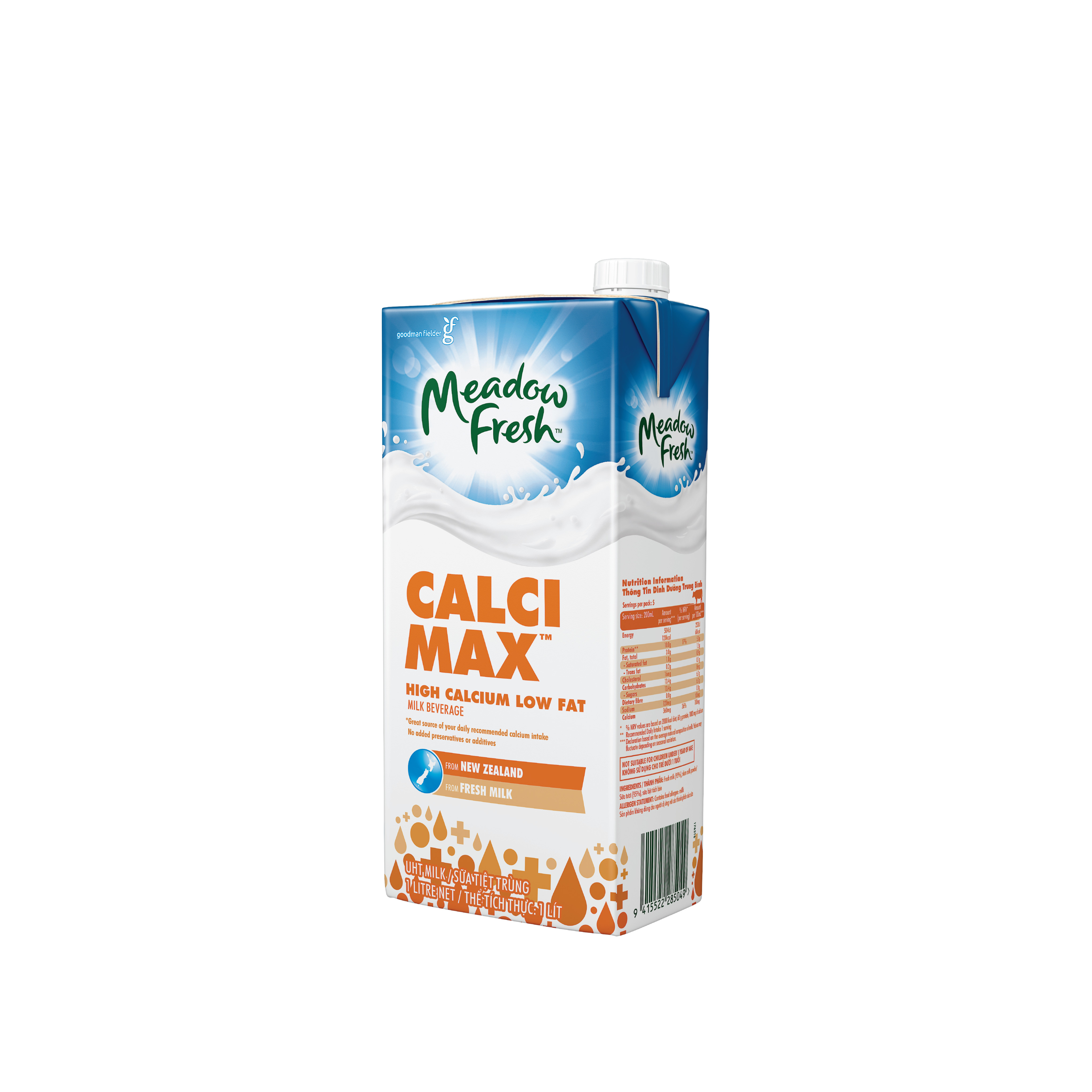 [1 Hộp] Sữa Meadow Fresh Giàu CANXI MAX 1L