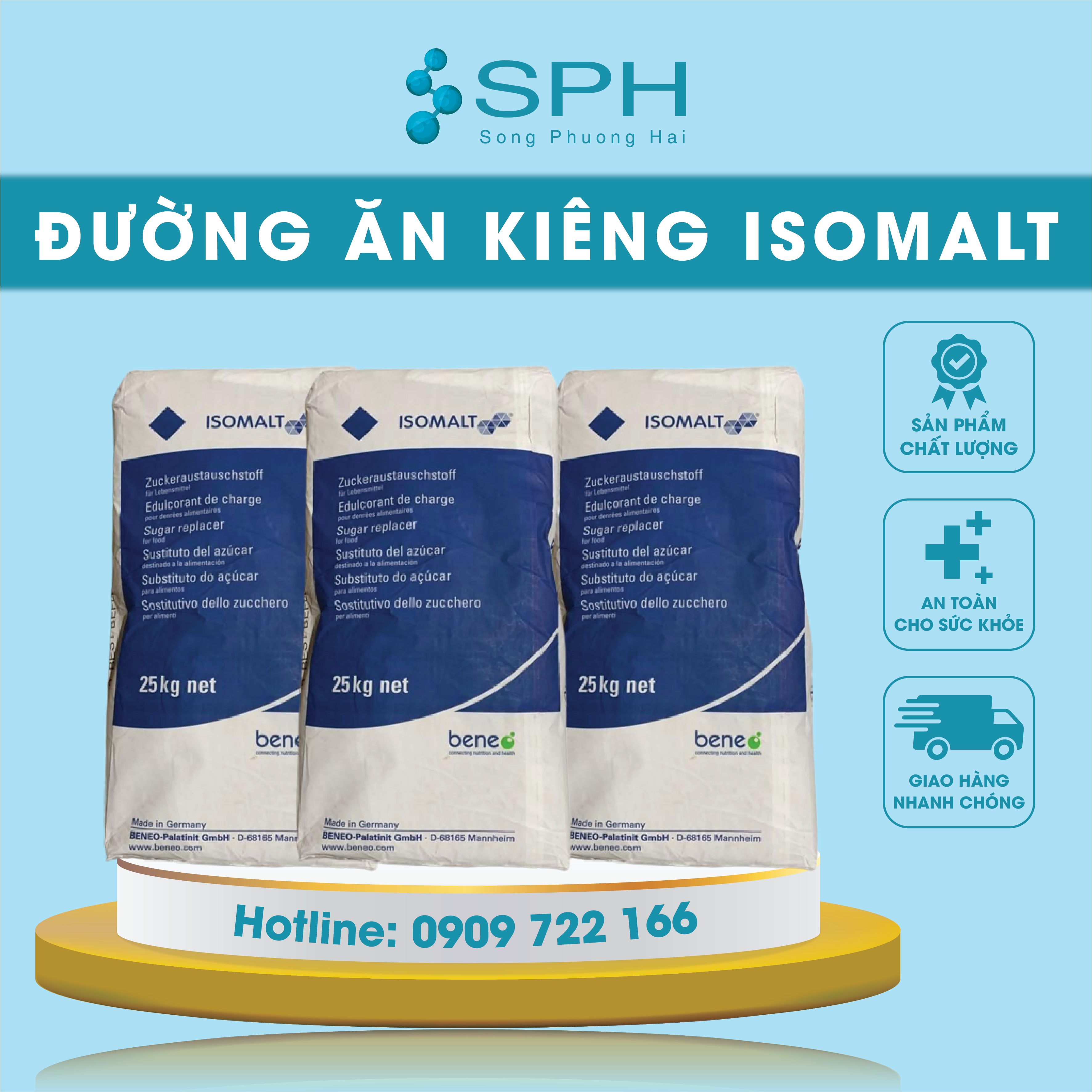 1KG đường ăn kiêng isomalt nhập khẩu từ Đức giá tốt