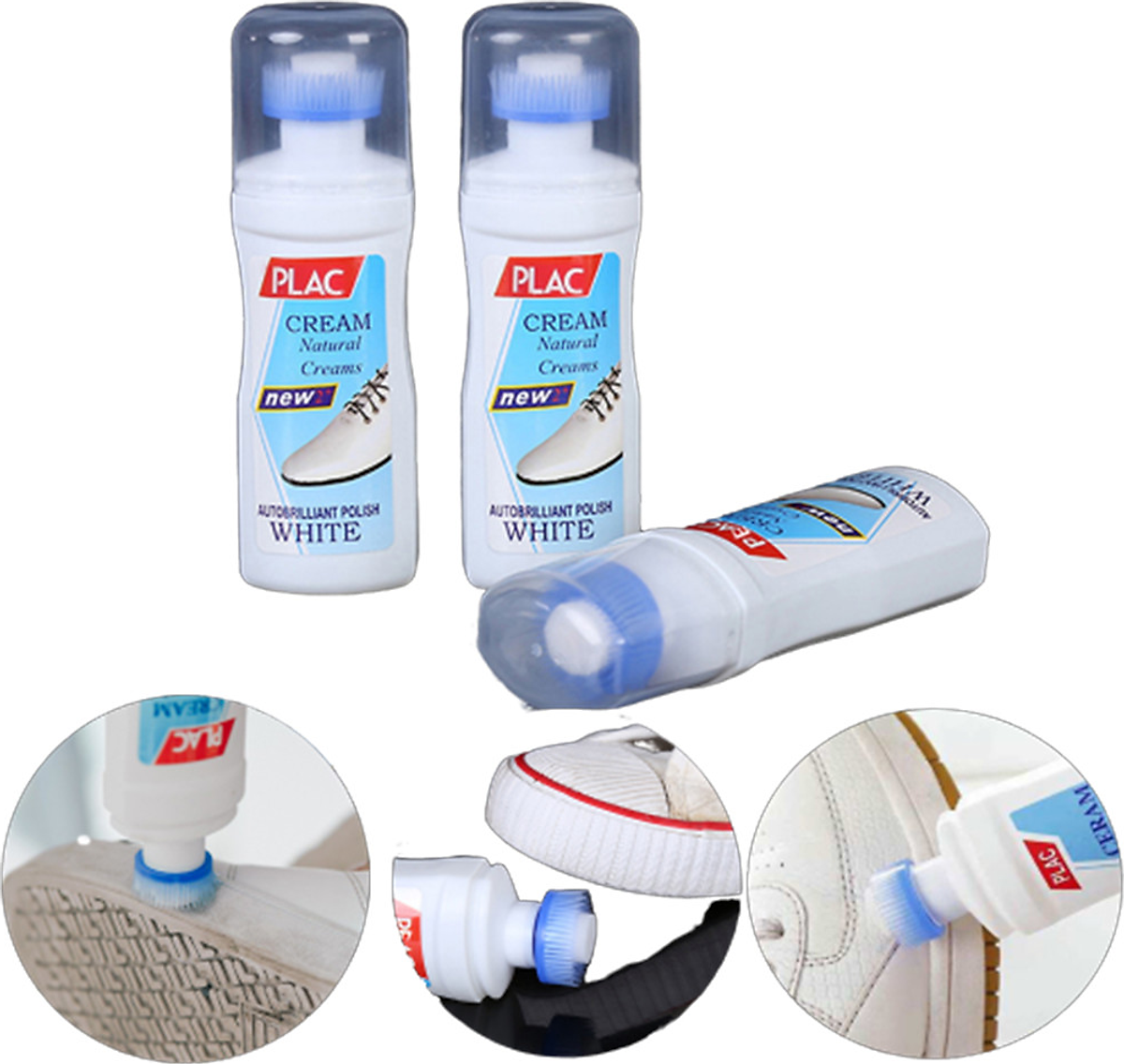 Combo 3 lọ nước lau giày, tẩy trắng plac nt001.3