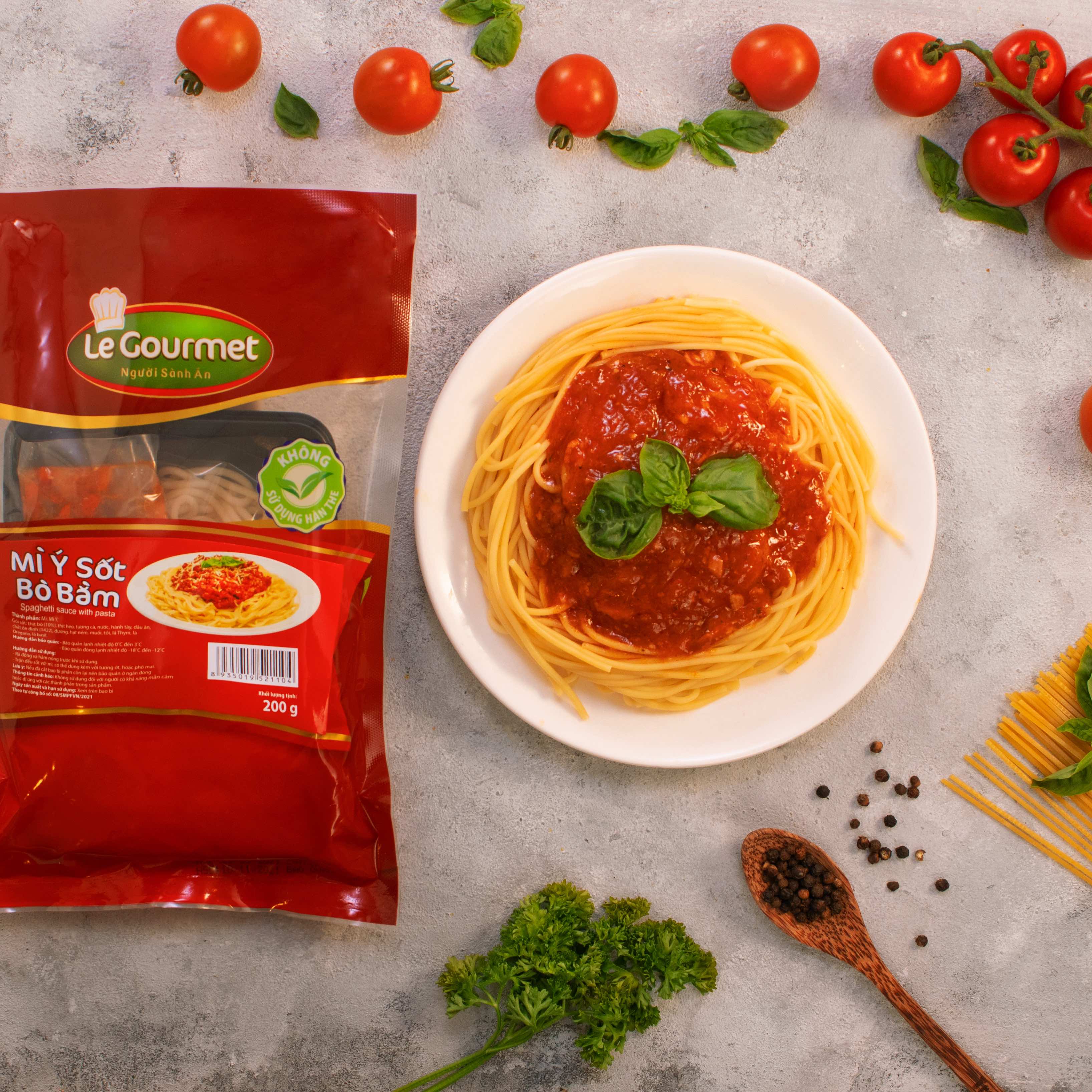 Mì ý sốt bò bằm Le Gourmet