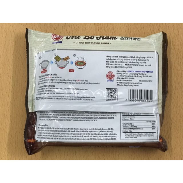 Mì bò hầm Ottogi 120g