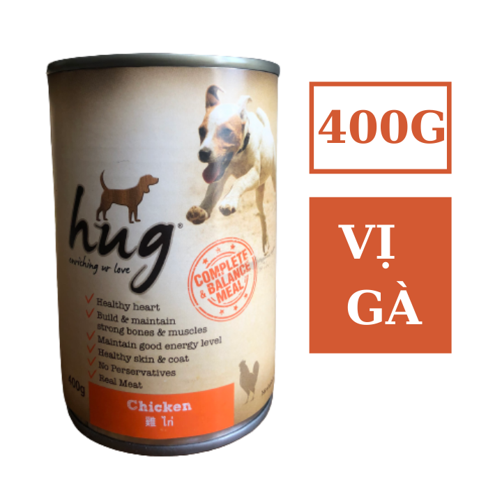 Pate Hug cho chó - Lon 400g