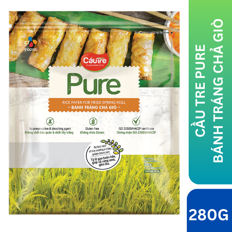 Cầu Tre Pure bánh tráng chả giò 280g