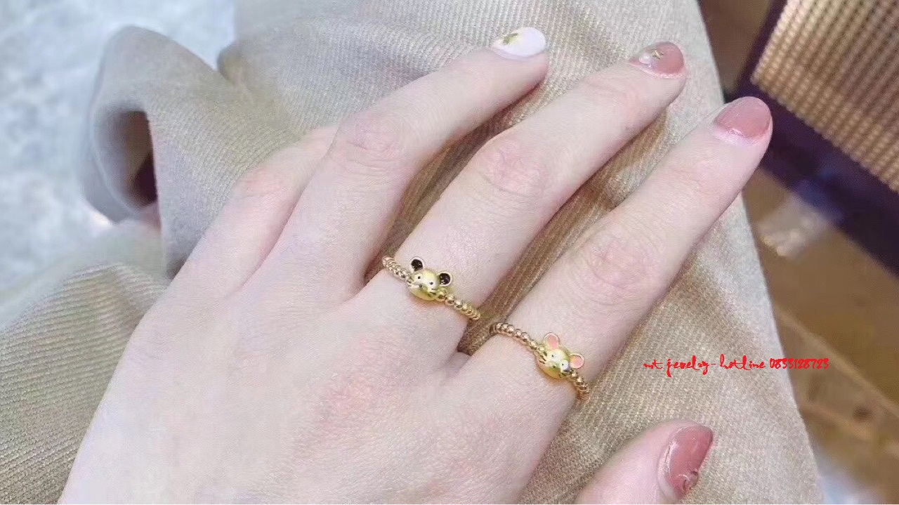 Charm chuột vàng 24k