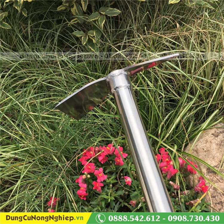 Cuốc đào đất Inox 2 chức năng