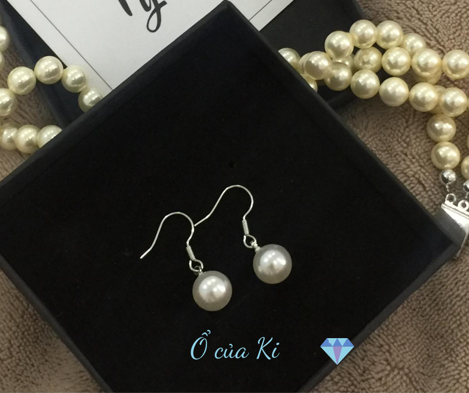 Bông tai ngọc trai dạng rơi Hàn Quốc