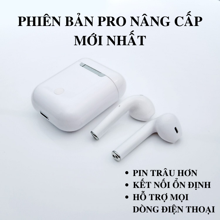 Tai Nghe Bluetooth Thế Hệ 12 Phiên Bản Pro Nâng Cấp Hiện Cửa Sổ Tự Động Kết Nối , Nút Cảm Ứng, Micro HD, Giảm Ồn Tuyệt Đối - Tai Nghe Bluetooth i12, Tai nghe bluetooth không dây