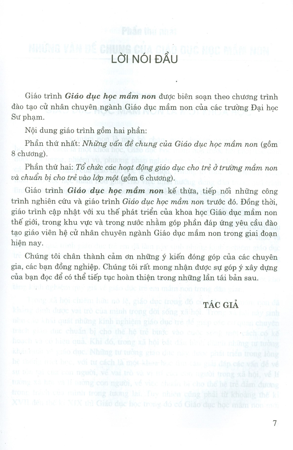 Giáo Trình Giáo Dục Học Mầm Non