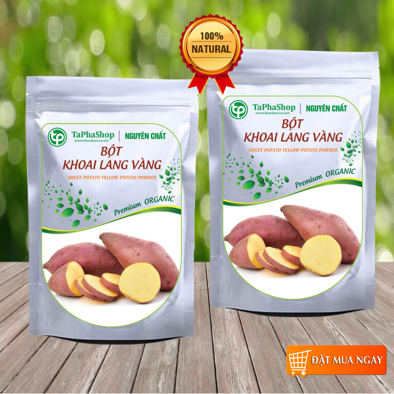 Bột khoai lang vàng nguyên chất 100g - Thảo Dược Tấn Phát