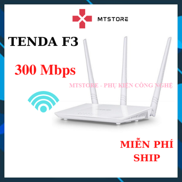 Bảng giá Bộ phát Wifi Tenda F3 3 râu, Modem Wifi Tenda 3 râu chuẩn tốc độ 300 Mbps sóng khỏe xuyên tường, Cục kích sóng wifi router wifi không dây Phong Vũ