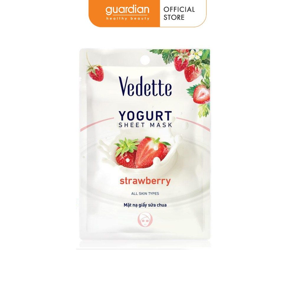 Mặt Nạ Giấy Sữa Chua Dâu Vedette 22Ml