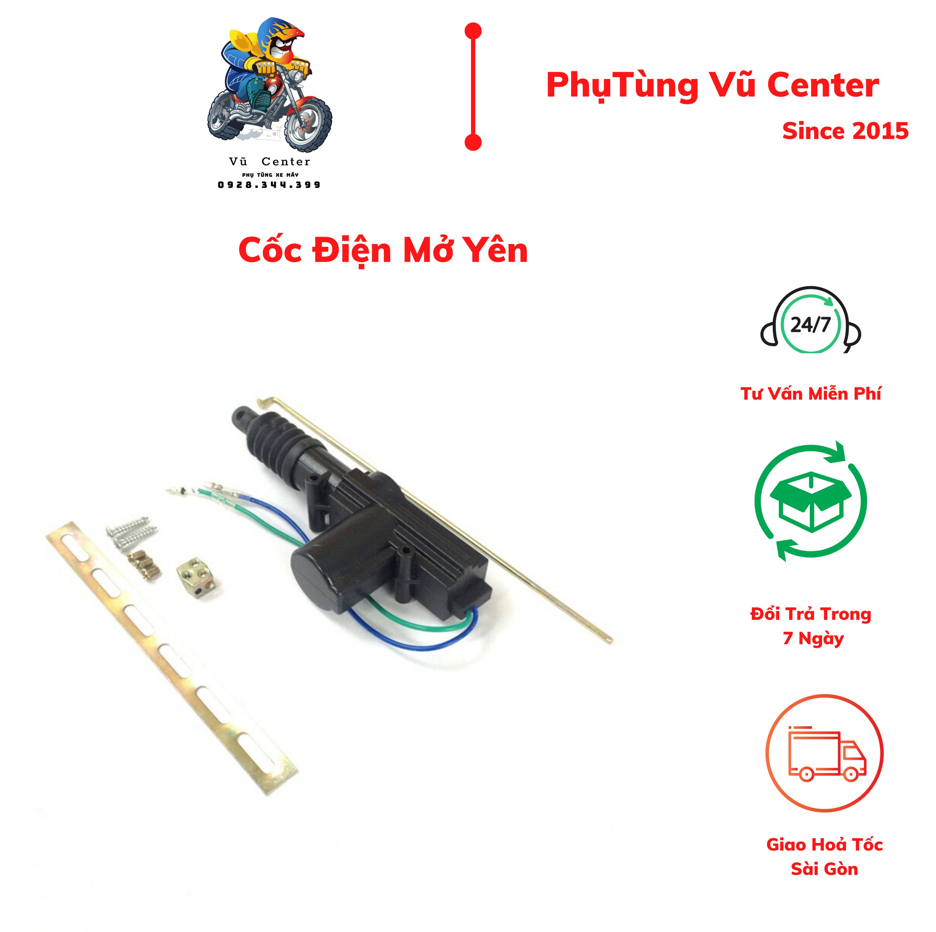[HCM] Cốc điện mở yên xe gắn máy [ Chuột rút ]